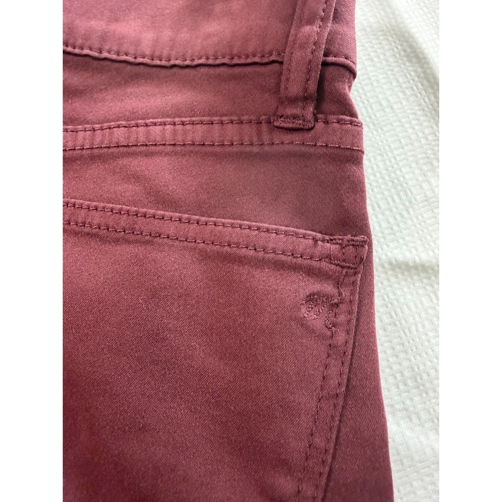 NWT Madewell Skinny Skinny Jeans Womens 28 Maroon Red Mid Rise Stretch 5-Pockets - Picture 6 of 12